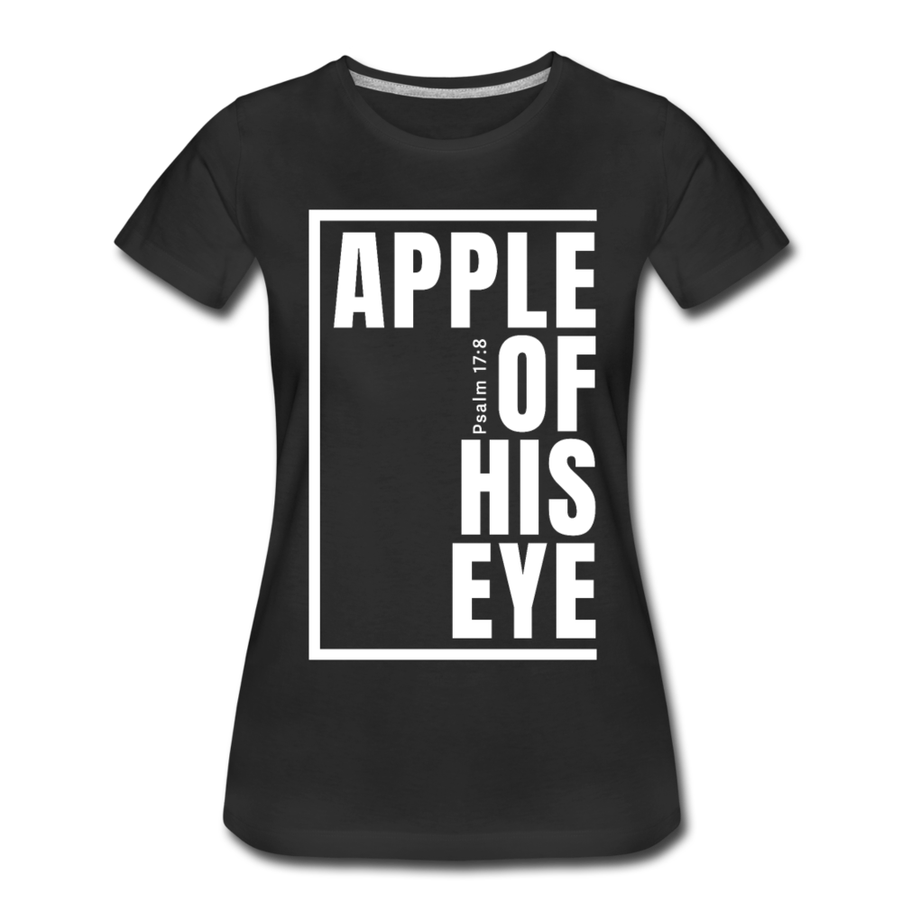 Apple of His Eye / Perfectly Basic Women’s Tee / White Graphic - black