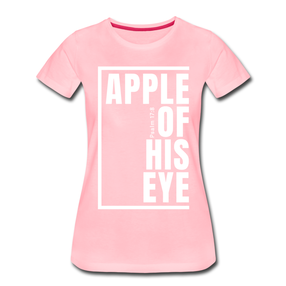 Apple of His Eye / Perfectly Basic Women’s Tee / White Graphic - pink