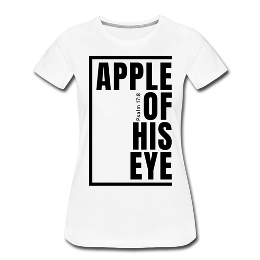 Apple of His Eye / Perfectly Basic Women’s Tee / Black Graphic - white