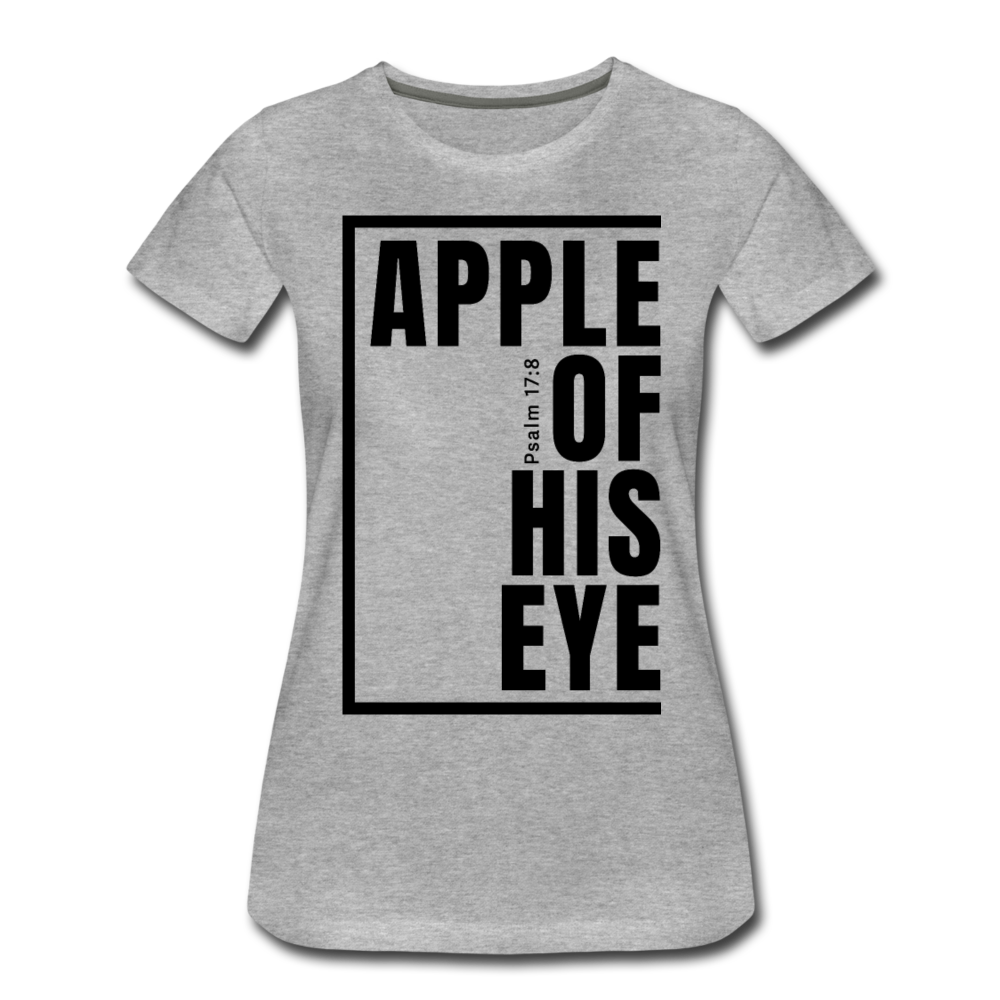 Apple of His Eye / Perfectly Basic Women’s Tee / Black Graphic - heather gray