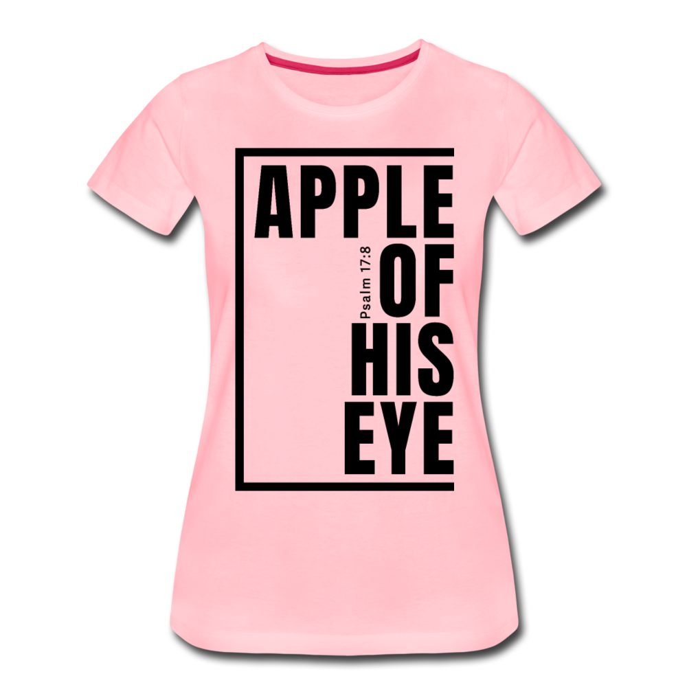 Apple of His Eye / Perfectly Basic Women’s Tee / Black Graphic - pink
