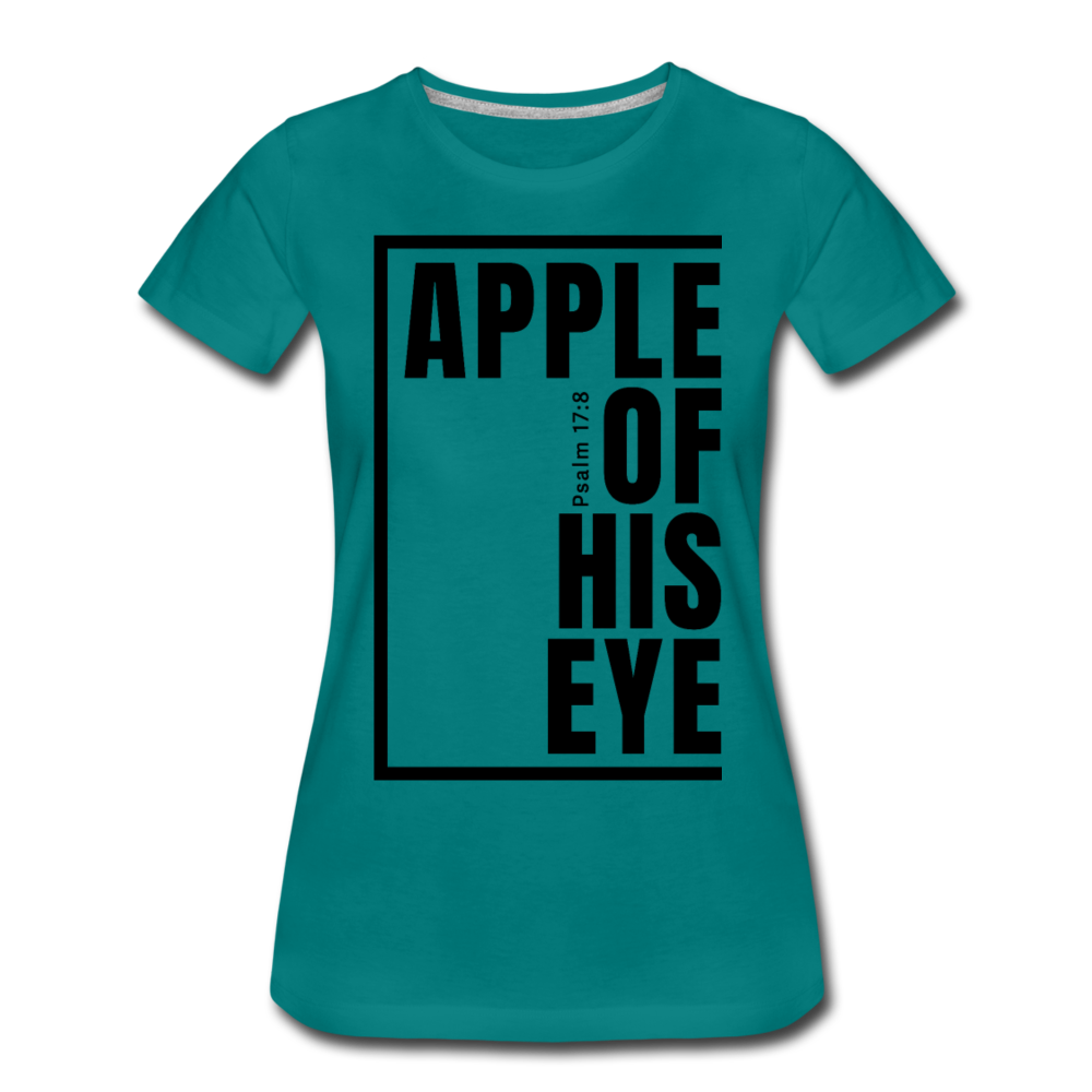 Apple of His Eye / Perfectly Basic Women’s Tee / Black Graphic - teal