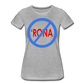 No 'Rona / Perfectly Basic Women's Tee / Blue & Red Clean - heather gray