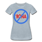 No 'Rona / Perfectly Basic Women's Tee / Blue & Red Clean - heather ice blue