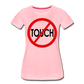 Don't Touch / Perfectly Basic Women's Tee / Red & Black - pink