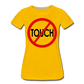 Don't Touch / Perfectly Basic Women's Tee / Red & Black - sun yellow