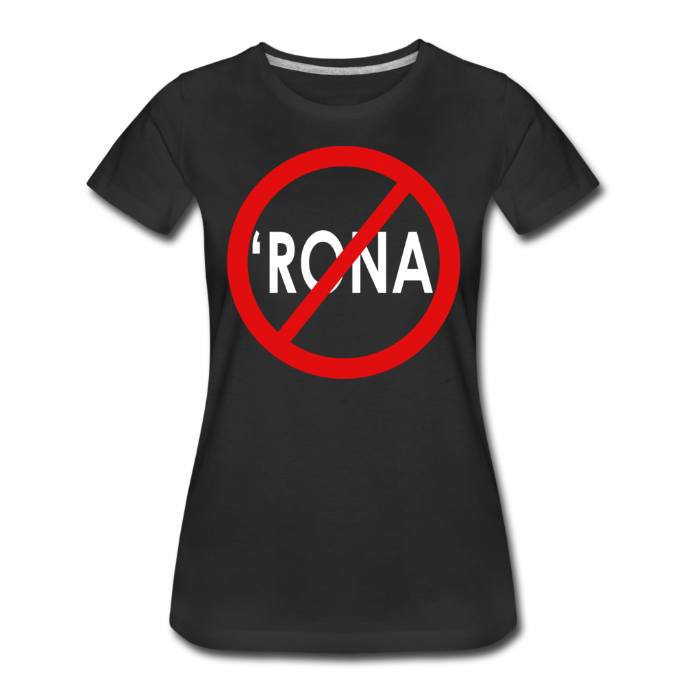 No 'Rona / Perfectly Basic Women's Tee / Red & White - black