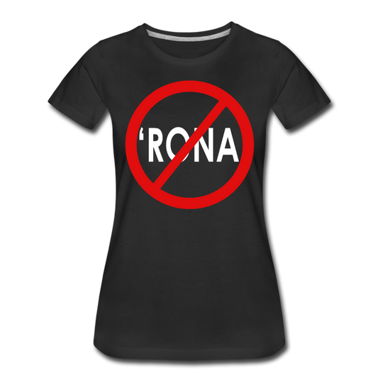 No 'Rona / Perfectly Basic Women's Tee / Red & White - black
