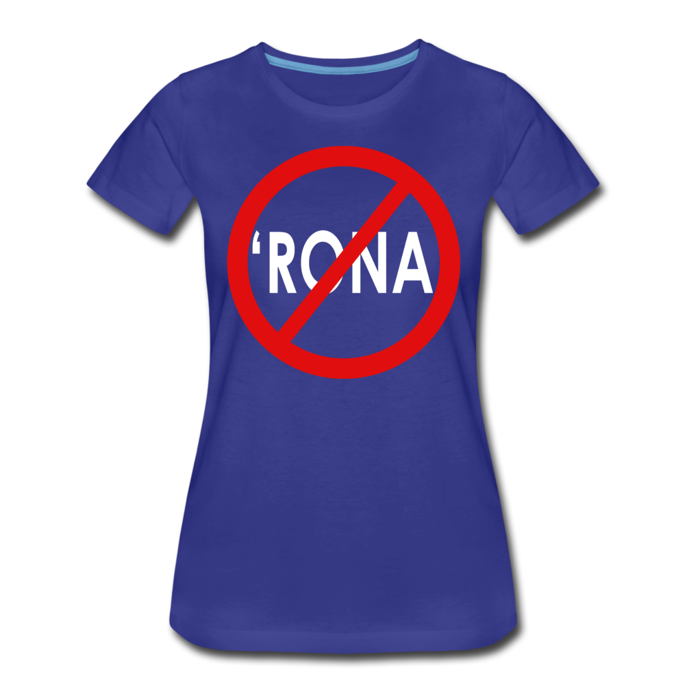 No 'Rona / Perfectly Basic Women's Tee / Red & White - royal blue