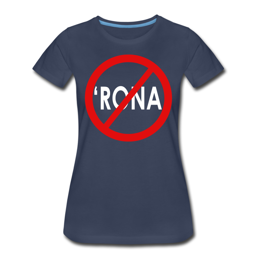 No 'Rona / Perfectly Basic Women's Tee / Red & White - navy