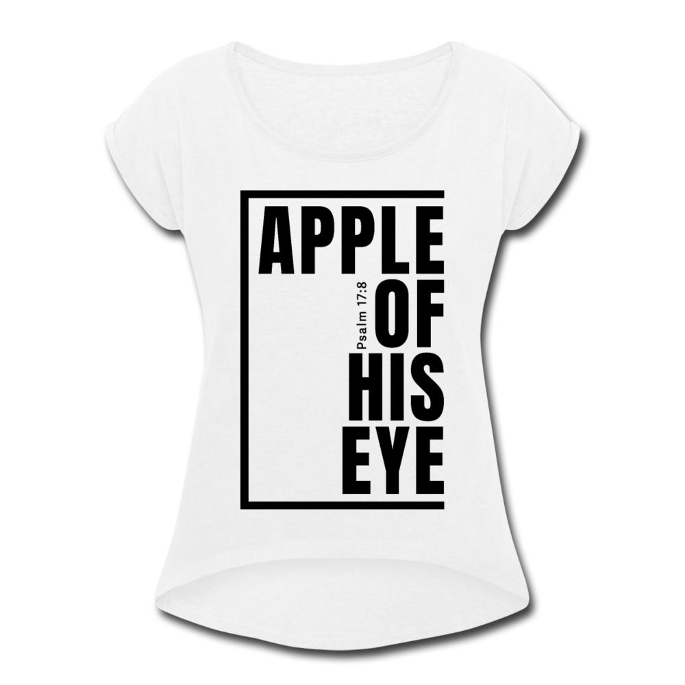 Apple of His Eye / Women’s Tennis Tail Tee / Black - white