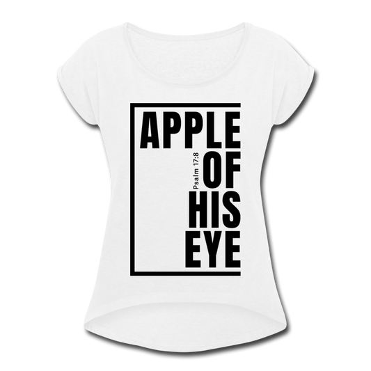 Apple of His Eye / Women’s Tennis Tail Tee / Black - white