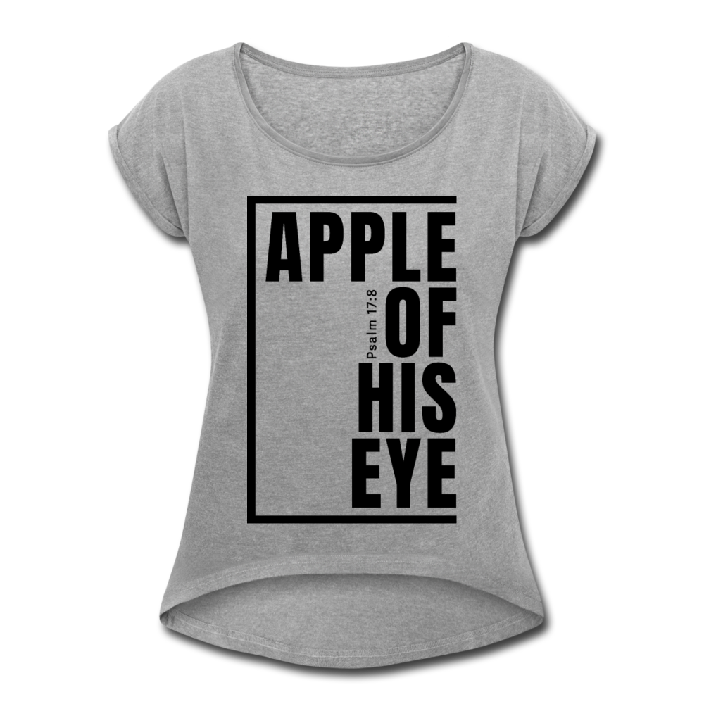 Apple of His Eye / Women’s Tennis Tail Tee / Black - heather gray