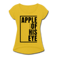 Apple of His Eye / Women’s Tennis Tail Tee / Black - mustard yellow