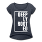 Deeply Rooted / Women’s Tennis Tail Tee / White - navy heather