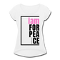 Peace, i am for / Women's Softstyle Tee / Pink & Black - white