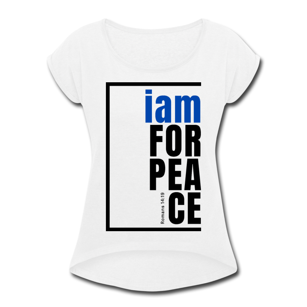 Peace, i am for / Women's Softstyle Tee / Blue & Black - white