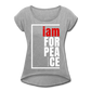 Peace, i am for / Women’s Tennis Tail Tee / Red & White - heather gray