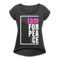 Peace, i am for / Women’s Tennis Tail Tee / Pink & White - heather black