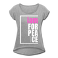 Peace, i am for / Women’s Tennis Tail Tee / Pink & White - heather gray