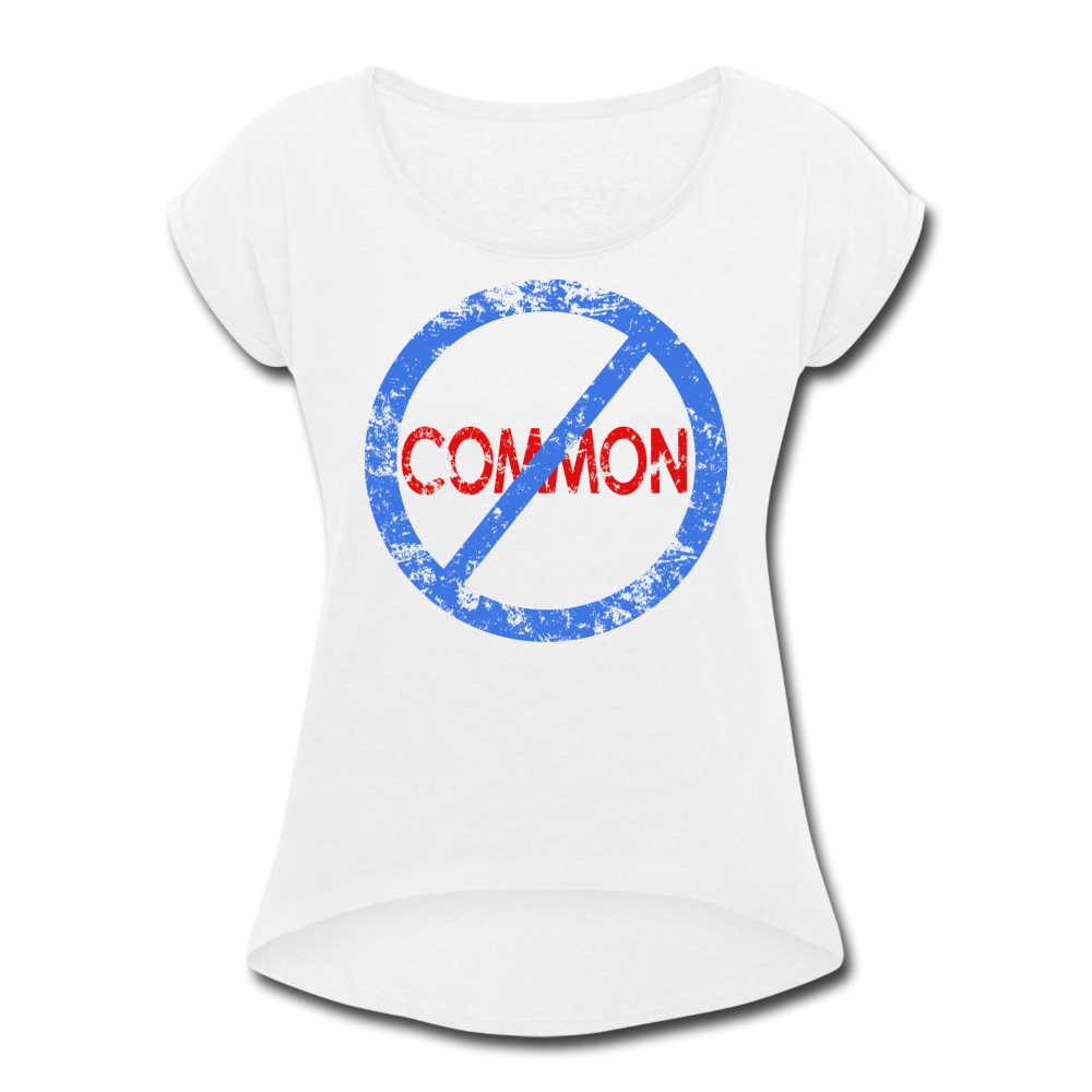 Uncommon / Women’s Tennis Tail Tee / Blue & Red Distressed - white