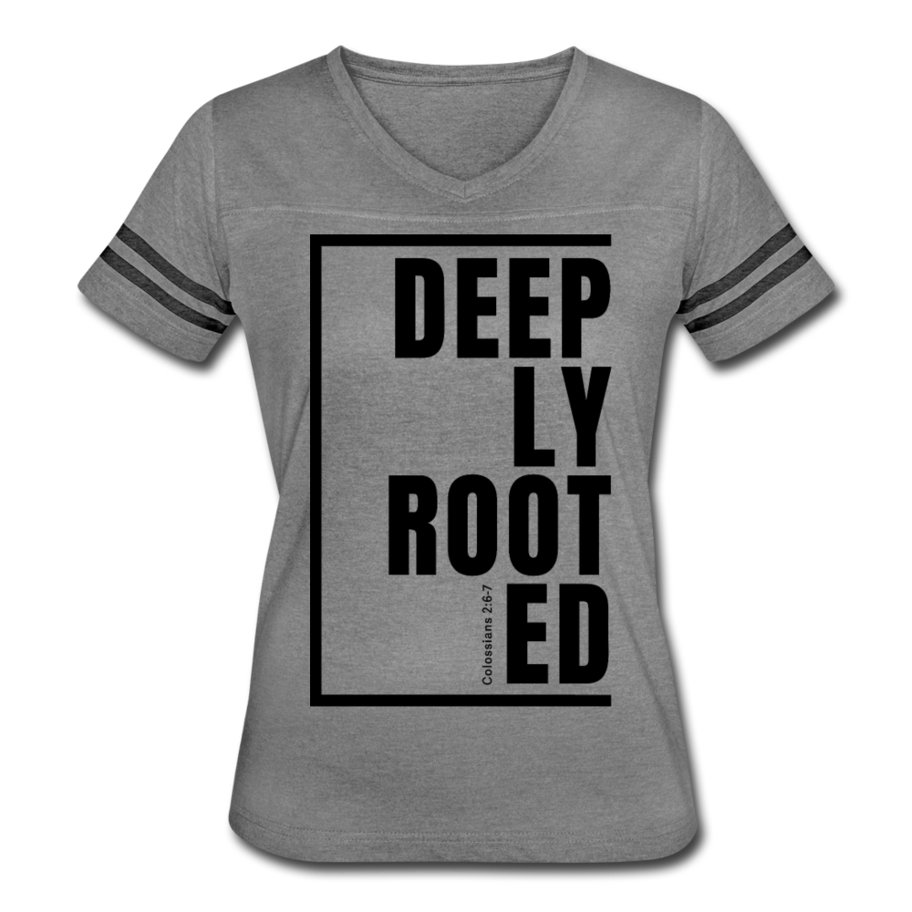 Deeply Rooted / Women's Vintage Sport / Black - heather gray/charcoal