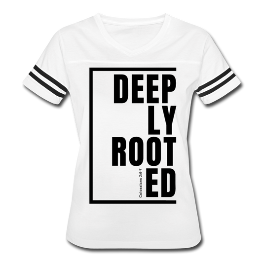 Deeply Rooted / Women's Vintage Sport / Black - white/black