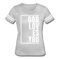 God Loves You / Women's Vintage Sport / White - heather gray/white