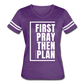 First Pray Then Plan / Women's Vintage Sport / White - vintage purple/white