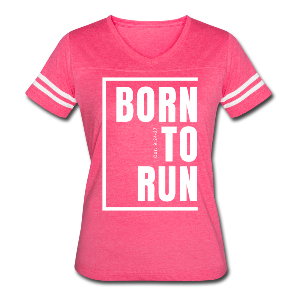 Born to Run / Women’s Vintage Sport / White - vintage pink/white