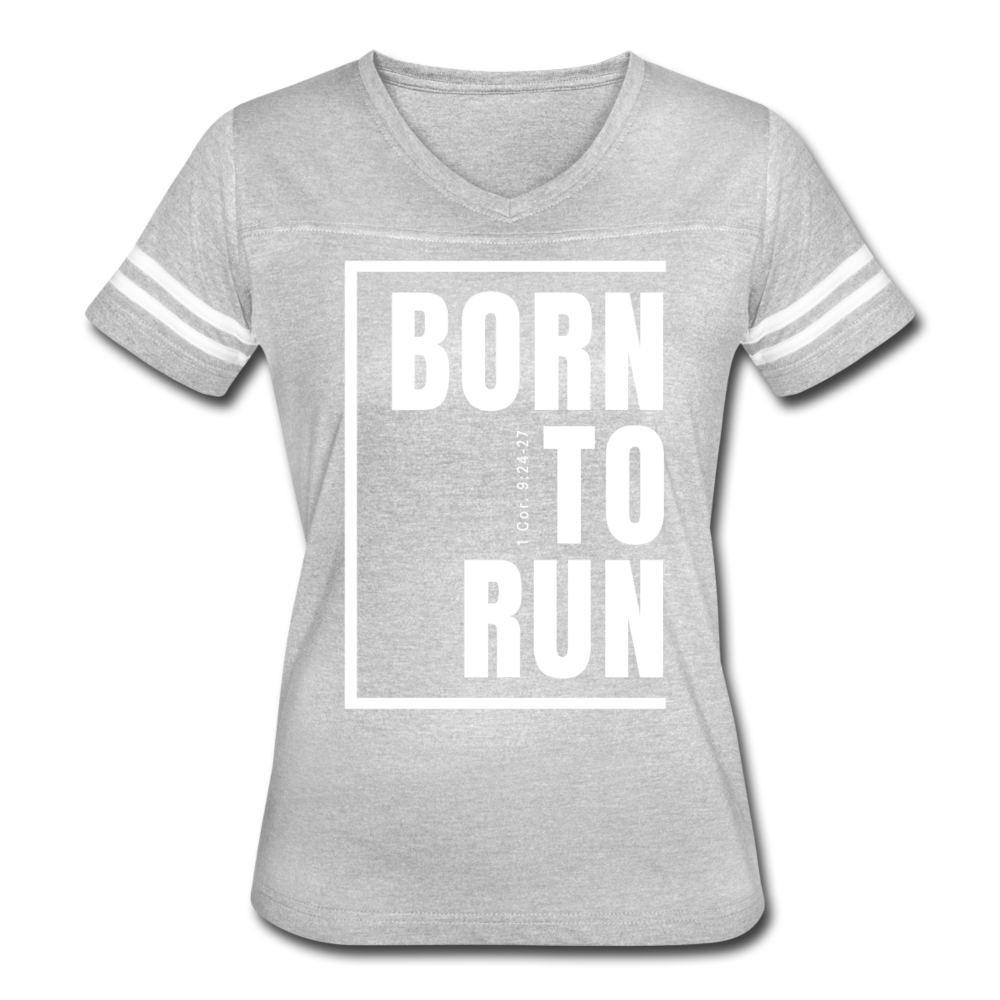 Born to Run / Women’s Vintage Sport / White - heather gray/white