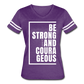 Be Strong and Courageous / Women’s Vintage Sport / White - vintage purple/white