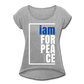 Peace, i am for / Women’s Tennis Tail Tee / Blue & White - heather gray