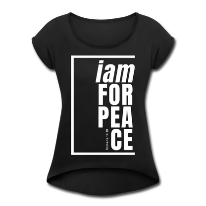 Peace, i am for / Women’s Tennis Tail Tee / White - black