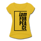 Peace, i am for / Women’s Tennis Tail Tee / Black - mustard yellow