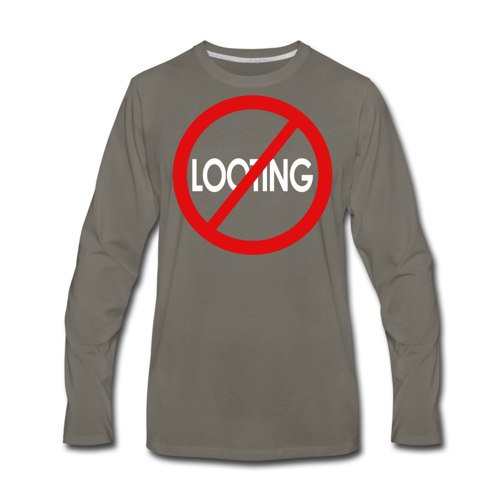 No Looting Premium LS/MenRBlkC - asphalt gray