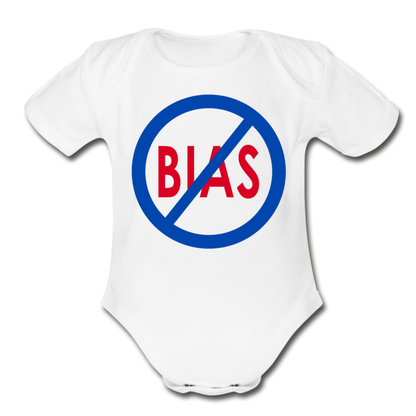 No Bias Organic Baby Onsie/BluRC - white
