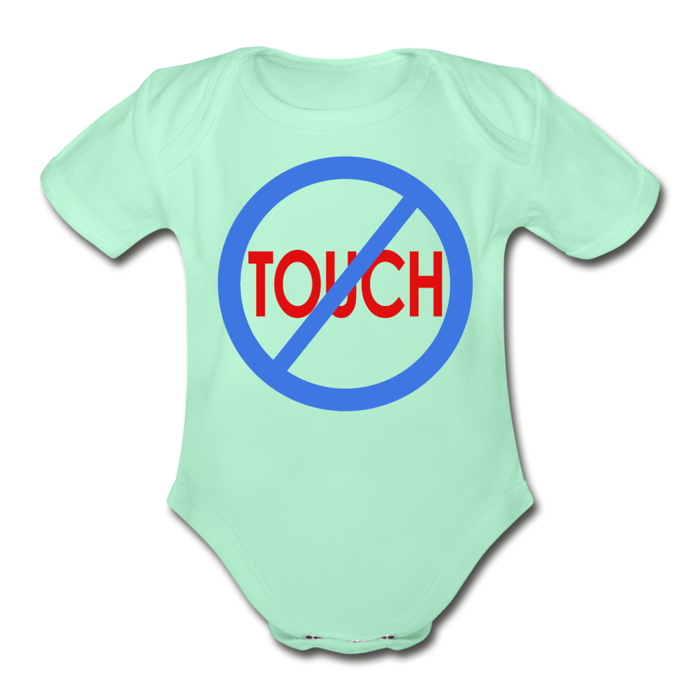Don't Touch Organic Baby Onsie/BluRC - light mint