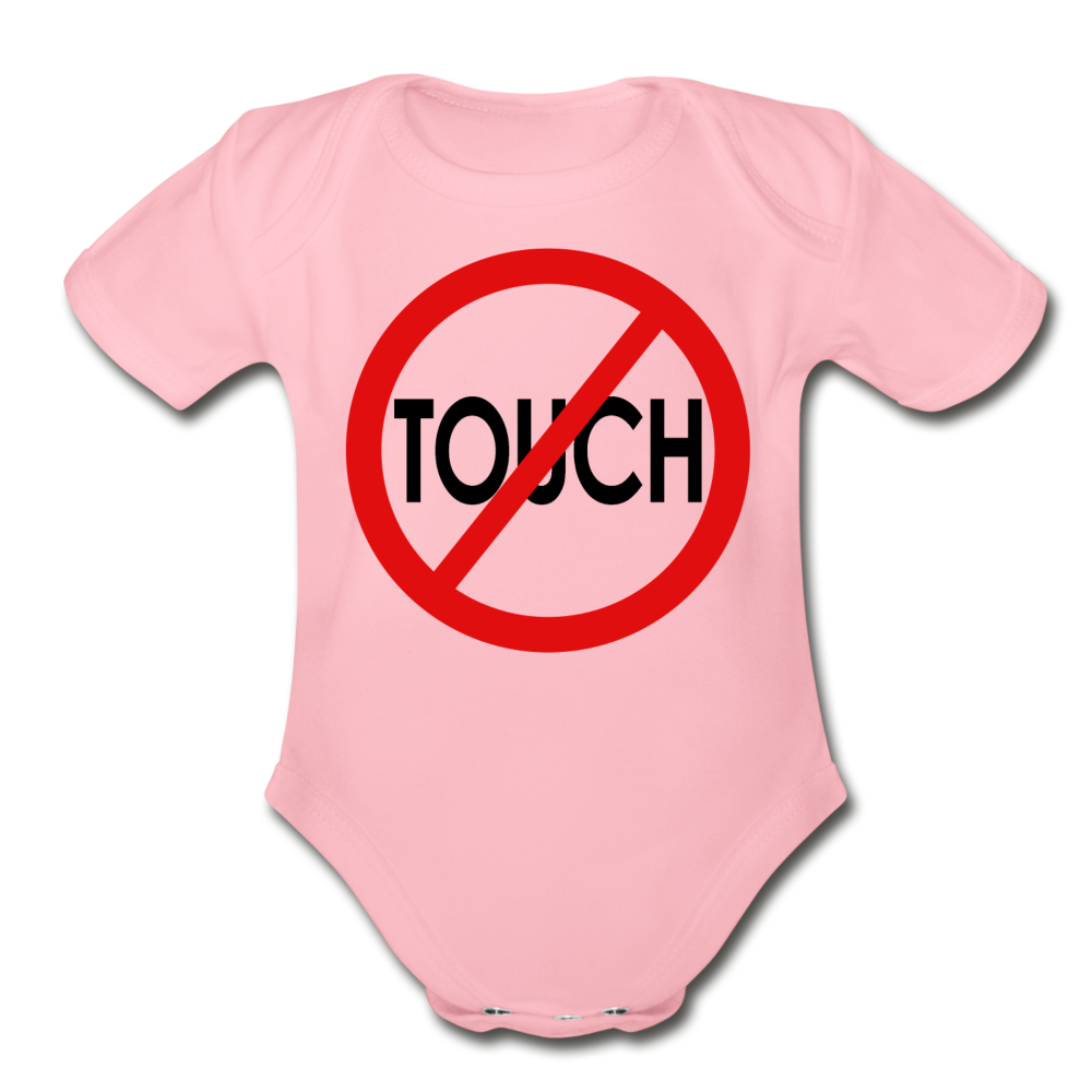 Don't Touch Organic Baby Onsie/RBlkC - light pink