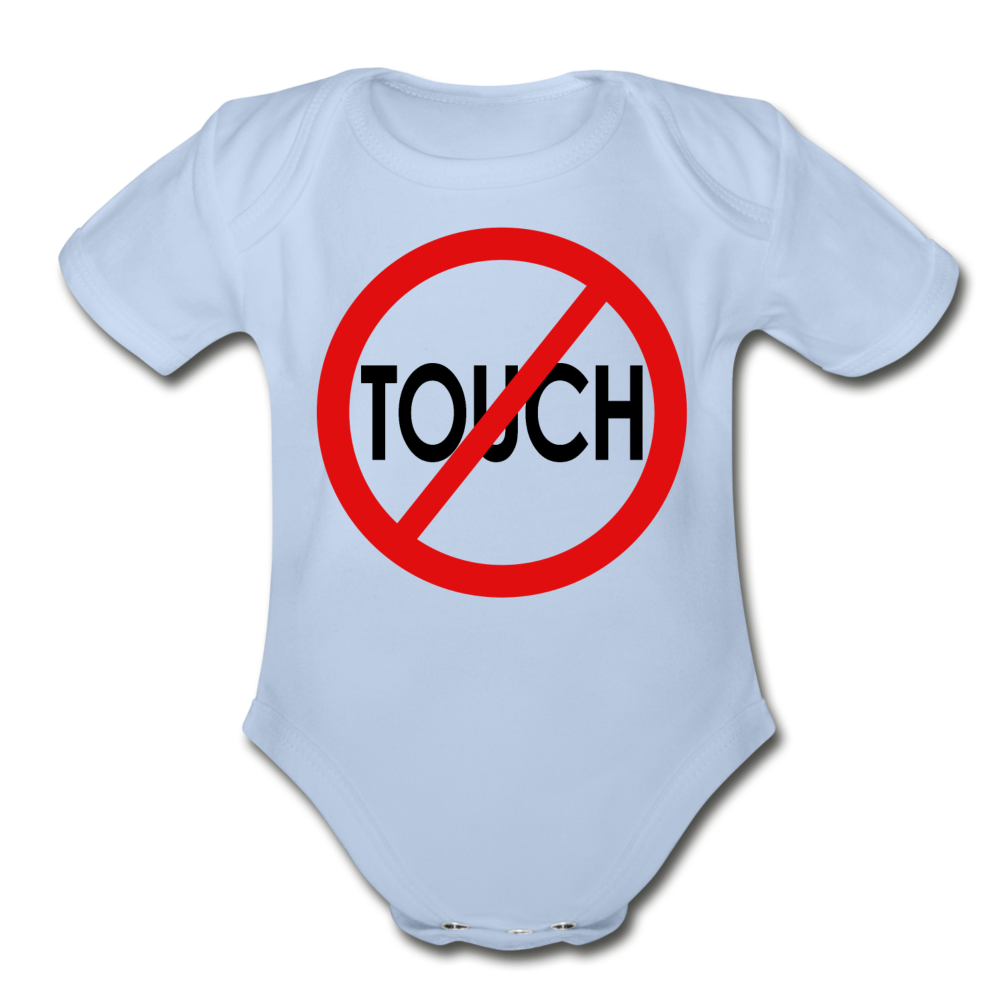Don't Touch Organic Baby Onsie/RBlkC - sky
