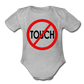 Don't Touch Organic Baby Onsie/RBlkC - heather gray