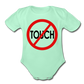 Don't Touch Organic Baby Onsie/RBlkC - light mint
