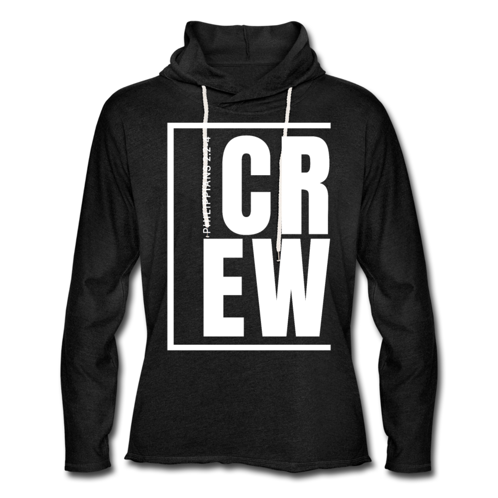 Crew / Unisex Rough-Cut Lightweight Hoodie W - charcoal gray