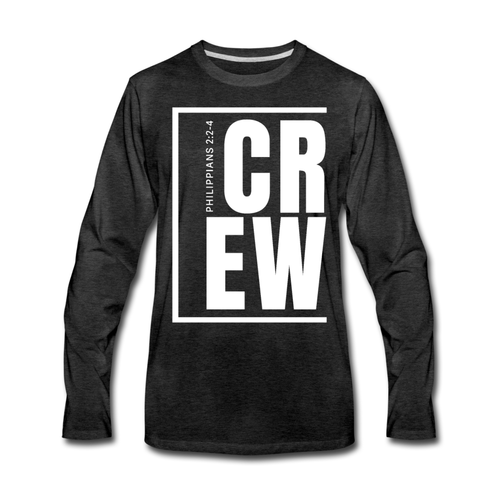 Crew / Men Premium LS W - charcoal gray