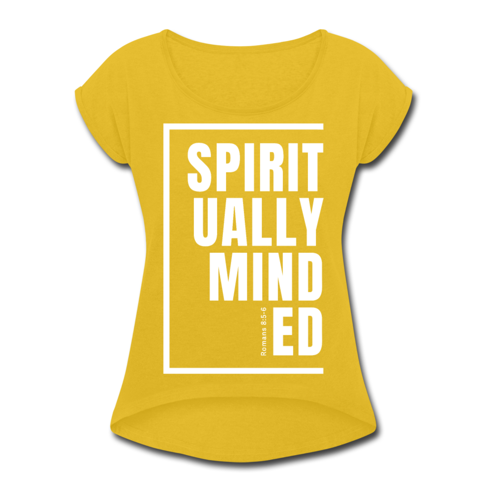 Spiritually Minded / Wom. Tennis Tail W - mustard yellow