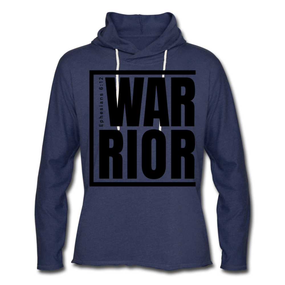 Warrior / Unisex Rough-Cut Lightweight Hoodie Blk - heather navy