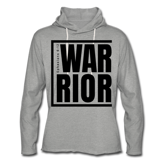 Warrior / Unisex Rough-Cut Lightweight Hoodie Blk - heather gray