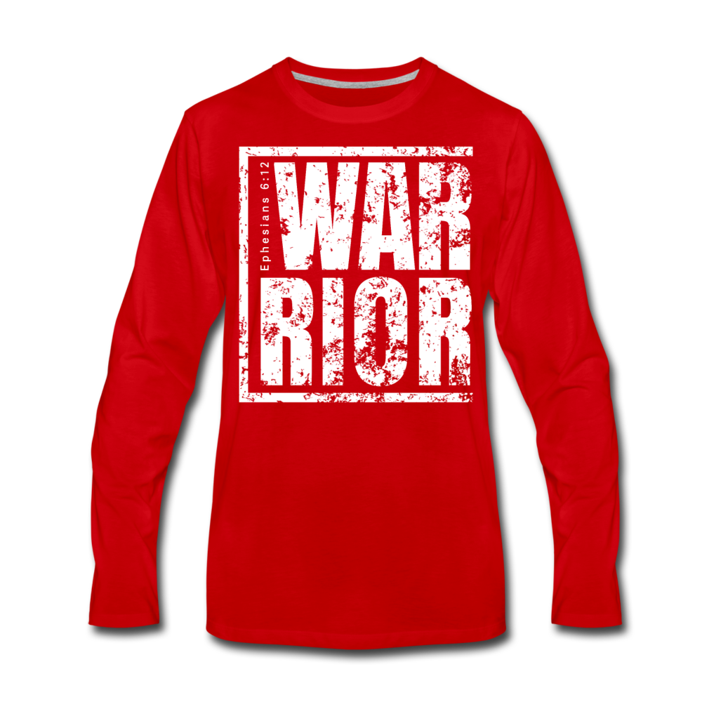 Warrior / Men Premium LSW Distressed - red