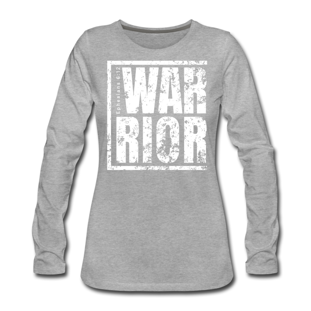 Warrior / Wom. Premium LSW Distressed - heather gray