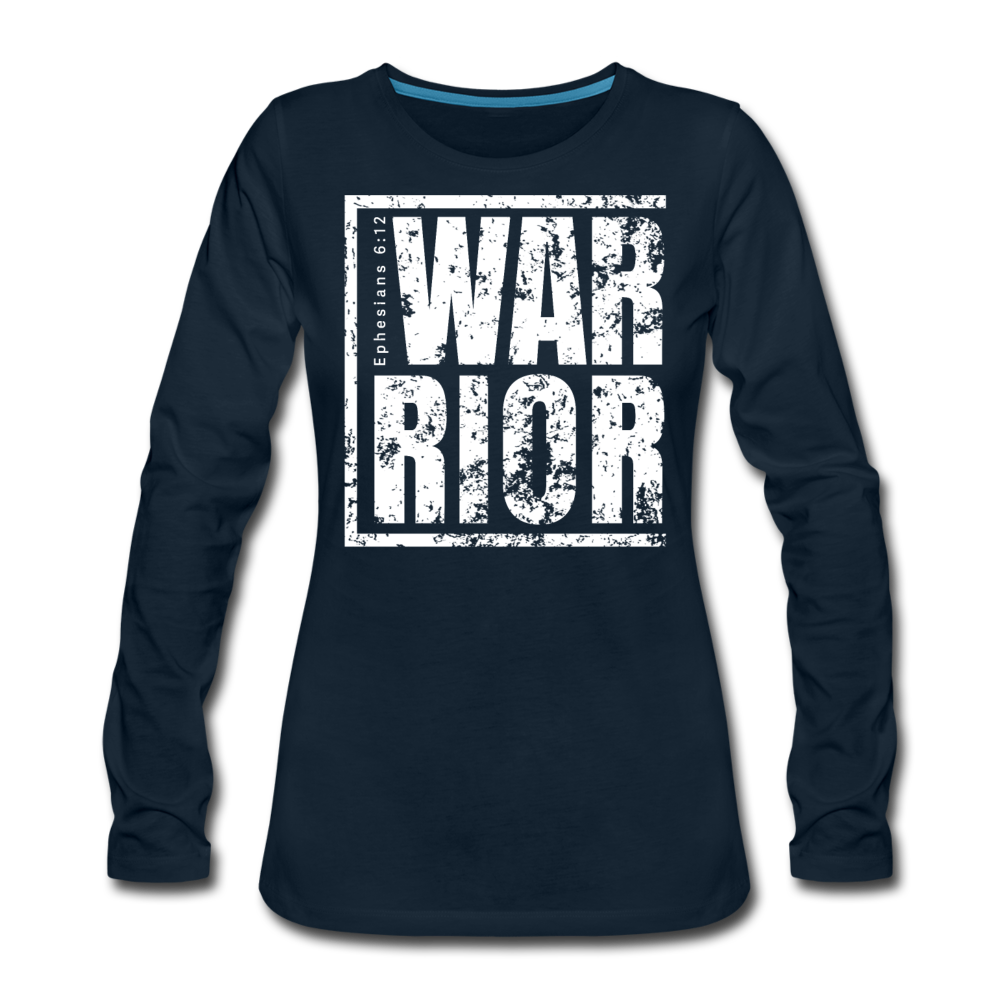 Warrior / Wom. Premium LSW Distressed - deep navy